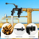 HASTHIP Faucet Splitter for Garden Watering with Dual Outlet Control Valve Zinc Alloy | Leak‑Proof Accessories