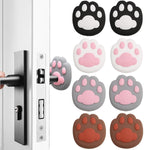 HASTHIP Rubber Door Stopper Set for Home with Self Adhesive Cat Palm Design | 8Pcs 4 Color Wall Protectors