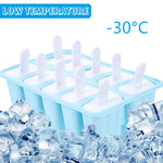 HASTHIP Popsicle Molds for Homemade Ice Pops with 10 Cavities and Flexible Silicone | Includes Funnel and Cleaning Brush