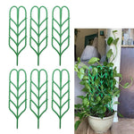 HASTHIP Plant Trellis for Climbing Plants with Connectable Design 6Pcs 10x35cm | Leaf Pattern Support