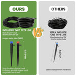 HASTHIP Slow Irrigation System Kit with 196ft and 26ft Hoses featuring 3 Sprinkler Types | Complete Drip Accessories
