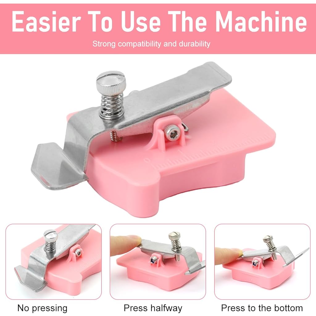 HASTHIP® Upgraded Seam Guide for Sewing Machine,Sewing Clips Supplies Accessories,Magnetic Sewing Guide with Clip,Multi-Purpose Tool Polygonal Strong Gauge,Universal Sewing Machine (Pink)