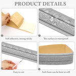 HASTHIP Peel Stick 3D Wall Edging for Living Rooms featuring 2.3 m x 7.8 cm XPE Foam | Silver Gray Trim