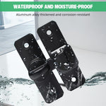 HASTHIP Door Latch Lock for Gates and Cabinets with 90° and 180° Design | 3 PCS Black Aluminum Alloy