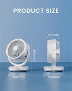HASTHIP Portable Mini Fan for Desk and Travel with 2000mAh Battery & 90° Rotatable Head