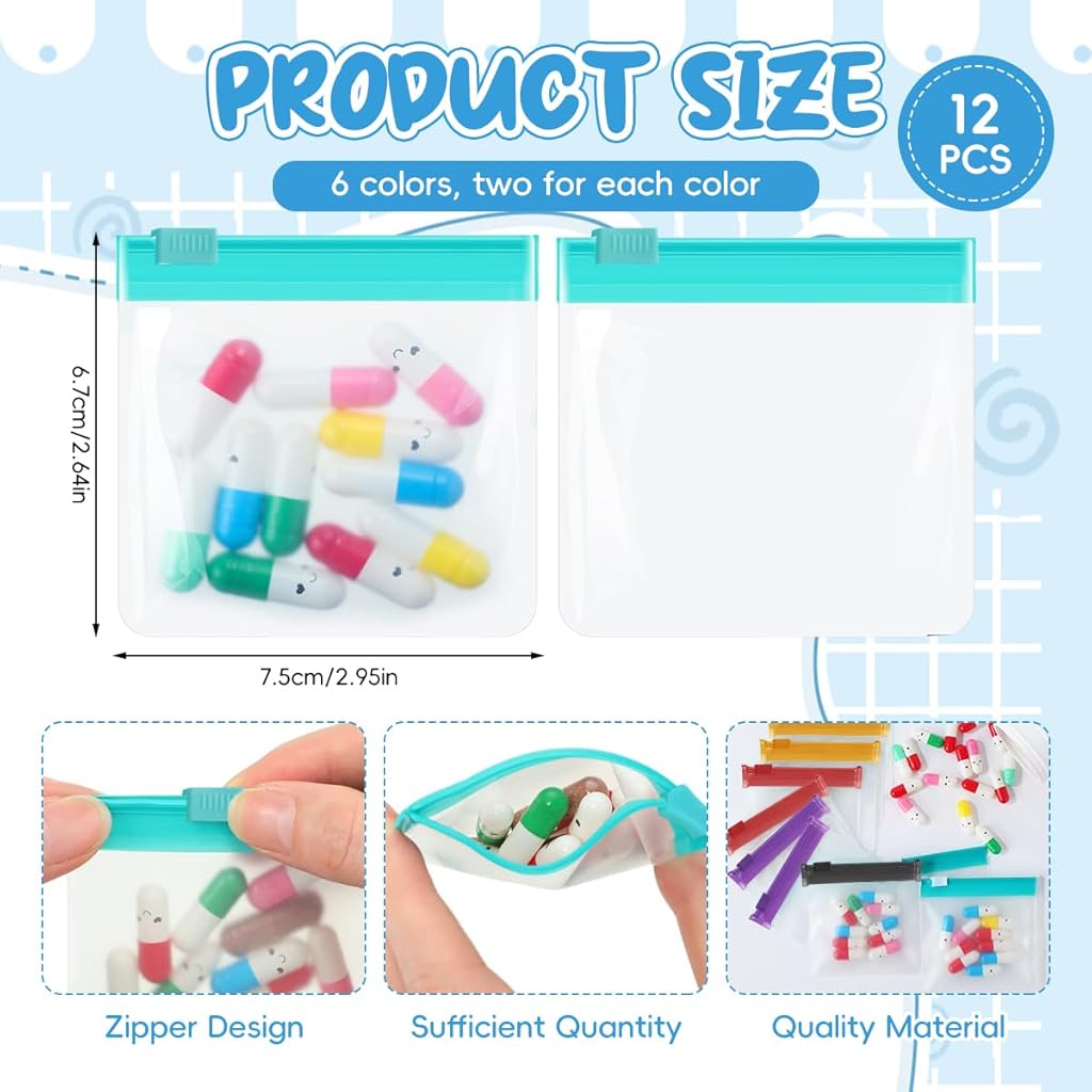 HASTHIP® 2Pcs Medicine Pouch for Travel, Medicine Organizer