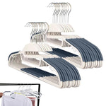 HASTHIP Clothes Hangers for Wardrobe Organization featuring Anti Slip Shoulders and Hooks | 10 Pack Plastic Hangers for Shirts Suits and Dresses