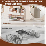 HASTHIP Makeup Organizer for Desk and Vanity with Dual Drawers and 35x21x26 cm ABS Design