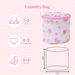 HASTHIP Underwear Laundry Bags 2Pcs Mesh Zipper Pouch with Rose Print for Travel | Clothing Washing Organizer