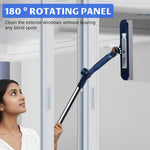 HASTHIP Window Cleaning Tool for Home and Car with 47 in Handle and 180° Rotatable Head | Streak-Free Squeegee