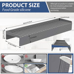 HASTHIP Sink Splash Guard for Kitchen with Raised Edge and Textured Surface | 4x20 in Silicone