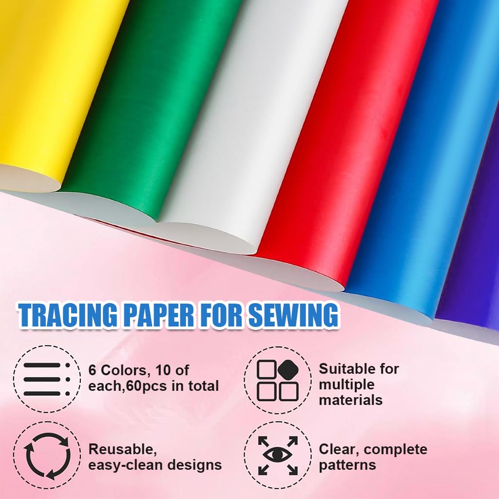 HASTHIP Carbon Papers for DIY Crafting with 5 Dual End Diamond Pens | 60 A4 Sheets
