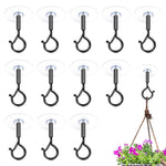 HASTHIP Ceiling Hooks for String Lights and Decor featuring Snap Clasp Design | 12Pcs 1.5kg Metal Self-Adhesive Grey