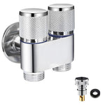 HASTHIP Hose Splitter for Garden and Laundry featuring 2 in 1 Dual Control Valve | Stainless Steel