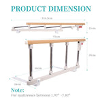 HASTHIP® Folding Bedside Handrail, Support Handrail Easy Access & Fall Prevention Stainless Steel Bed Guard for Baby, Elderly and Patient Safety, 68x40cm