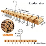 HASTHIP 2-in-1 Belt Hanger Organizer with 360° Rotating Hooks for Belts, Ties & Scarves