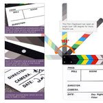 HASTHIP Clapper Board for Filmmaking with Magnetic Strips and 24 x 30cm Acrylic Design | 2 PCS Set