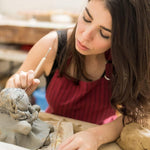 HASTHIP Clay Sculpting Toolkit for Polymer Clay and Ceramics with 25 Tools featuring Wooden Handles and Metal Tips | Storage Bag for Artists and Kids