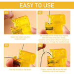 HASTHIP Automatic Needle Threaders for Hand and Machine Sewing with Finger Grip Design | 5pcs Lightweight Plastic Set