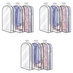HASTHIP Clear Garment Bags for Hanging Clothes Storage featuring 9 pcs 23.6×40 in | Closet and Travel Use