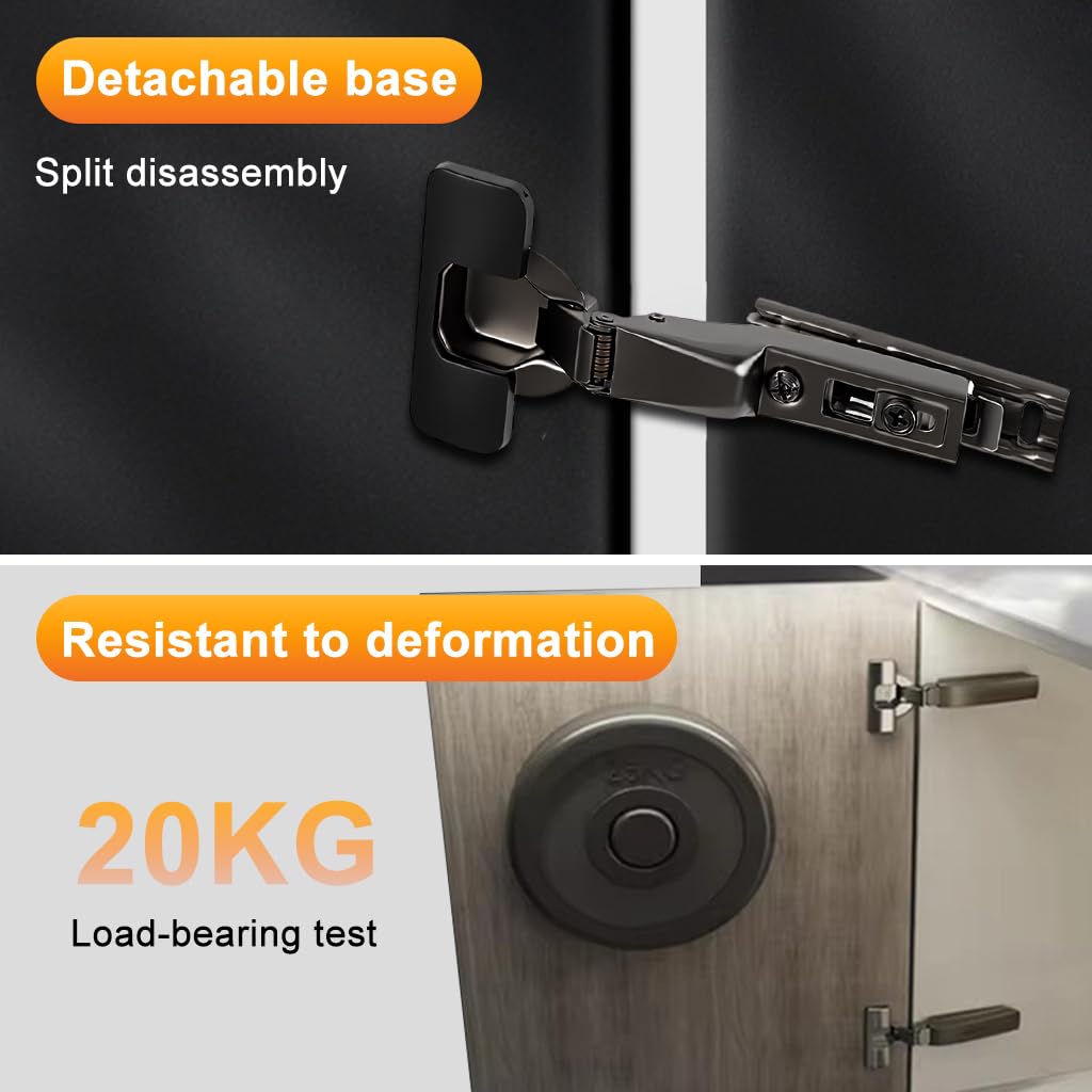 HASTHIP Cabinet Door Soft Close Hinges with Hydraulic Slow Closing Design