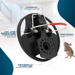 HASTHIP Rat Trap for Home and Garden with Strong Spring Loaded Disk | 4PCS Reusable Catcher