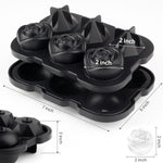 HASTHIP Silicone Ice Cube Trays for Cocktails and Whiskey with 2 in Rose and Diamond Molds | Easy Release Food Grade Design