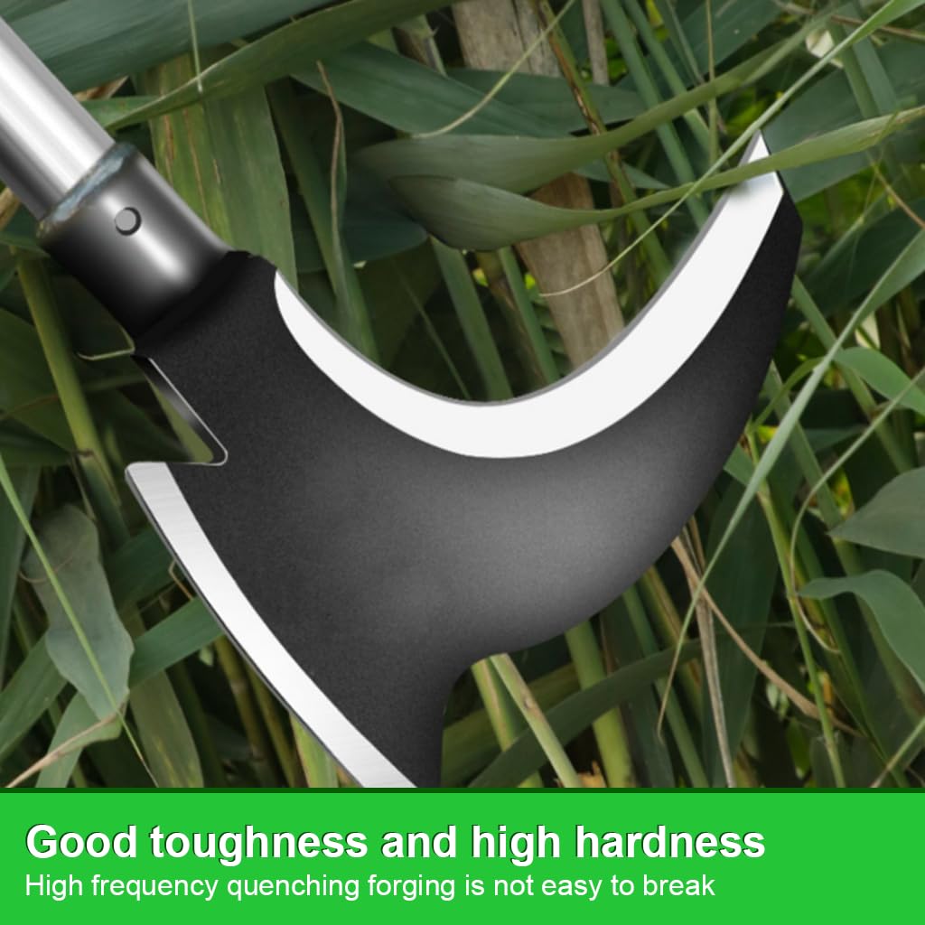 HASTHIP Weed Remover Tool for Weeding and Soil Loosening with 2 in 1 Axe Head | Stainless Steel