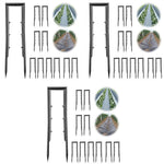 HASTHIP Plastic Garden Landscape Stakes for Weed Barrier Fabric 4cm x 15cm 300 pcs | U Shaped Anchoring Pegs