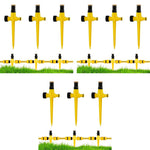 HASTHIP Garden Water Sprinkler for Lawn with 360° Rotating Adjustable Spray | 9PCS ABS Set