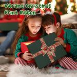 HASTHIP Christmas Ribbon for Gift Wrapping and Tree Decor featuring Hemp Fabric 6.6ft 2 Rolls