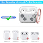 HASTHIP® R-fun AirPods Pro 2 Case Cover, Game Console Design, Compatible with AirPods Pro 2nd/1st Gen (2023/2022/2019), Soft Silicone Protective Skin with Keychain, Shockproof, Front LED Visible, Me