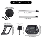 HASTHIP Metal Detector for Coins and Gold with 8 in Disc and Adjustable 30.7–42.1 in Shaft | Earphone Support and Dual Detection Modes