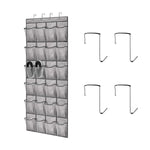 HASTHIP Over The Door Shoe Organizer for Closet and Entryway with 24 Mesh Pockets | 4 Hooks