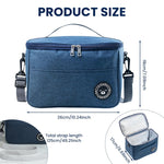 HASTHIP Insulated Lunch Bag for Camping and Office with Foil Liner & Shoulder Strap 26x18x17cm | Turquoise