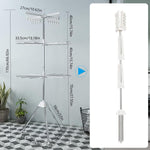 HASTHIP Cloth Stand for Drying Clothes with 3 Tier Foldable Rack and 24 Clips | White 68.5x68.5x170 cm