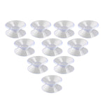 Suction Cups for glass Double Sided PVC Plastic Suction Cup Sucker Pads, 30mm - 10 Pcs White