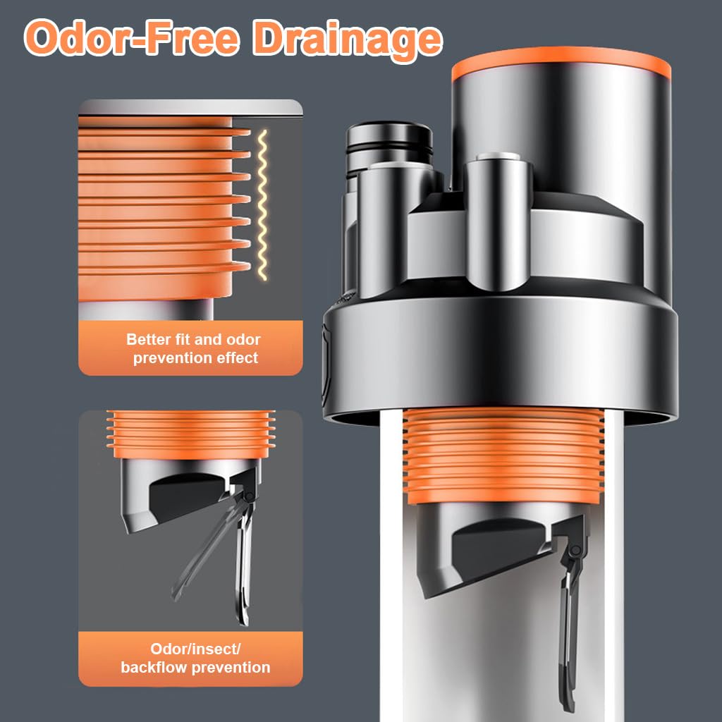 HASTHIP Universal Anti-Odor Sink Drain Connector for Dishwasher & Water Purifier