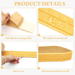 HASTHIP Peel Stick 3D Foam Molding Trim for Walls featuring Self Adhesive Golden Strips 2.3m x 7.8cm | Waterproof Gold 3 Pcs