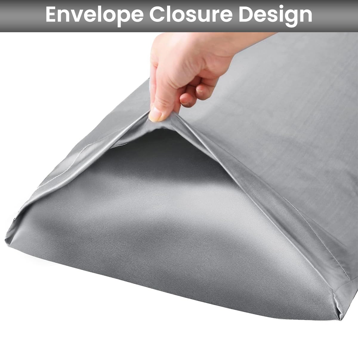 HASTHIP Body Pillow Cover for Cool Summer Comfort featuring Universal Slip-in Design 20x54 in Ice Silk Polyester