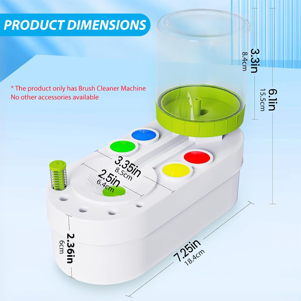 HASTHIP Paint Brush Cleaner Machine for Oil and Acrylic Brushes with Auto Refill & 250ml Water Tank | Efficient Water Recycling System for Artists and Students