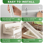 HASTHIP Kitchen Wall Organizer Rack for Utensils featuring Under Shelf Hooks and 23.6 in Aluminium Frame | Towel and Seasoning Jar Storage