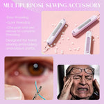 HASTHIP 2 in 1 Automatic Threader for Hand Sewing and Embroidery with Dual Head Retractable Design | Stainless Steel Seam Ripper