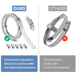 6.6ft Hose Clamp Roll 304 Stainless Steel Hose Clips with 5 Fastening Bolts Attachment Cuttable Hose Clamp