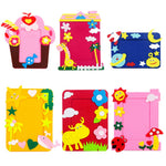 HASTHIP DIY Fabric Photo Frame Kit for Kids with 6 Cartoon Styles | Non Woven Craft Set