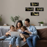 HASTHIP Wooden Wall Hangings for Home Decoration featuring 4 pcs 10 x 4 in Rustic Signs | Relax Soak Unwind Breathe Decor