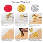 HASTHIP Quill Pen Ink Wax Seal Stamp Gift Set with 5 Nibs and 3 Wax Sticks | Feather & Brass Design