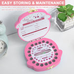 HASTHIP Baby Tooth Fairy Box for Kids with Slots for All First Teeth | 12.5 x 11.48 x 3 cm Wooden Keepsake Organizer