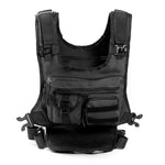 HASTHIP® Bolsa de Pecho Deportiva,Bolsa de Pecho Multifuncional con Múltiples Bolsillos Gran Capacidad,Correa Ajustable y Diseño Reflectante Impermeable para Correr Senderismo Ciclismo y