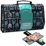 HASTHIP® Cambiador de Pañales Portátil Impermeable 2 en 1 con Bolsillos Organizadores,Almohadilla Plegable de Viaje para Bebé con Reposacabezas,Fácil Limpiar y Compacto para Bolsa